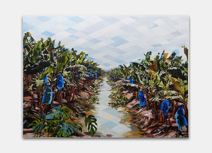 Sandra Mazzini, Como os rios correm para o mar, 2017, Óleo sobre tela, 190 x 260 cm