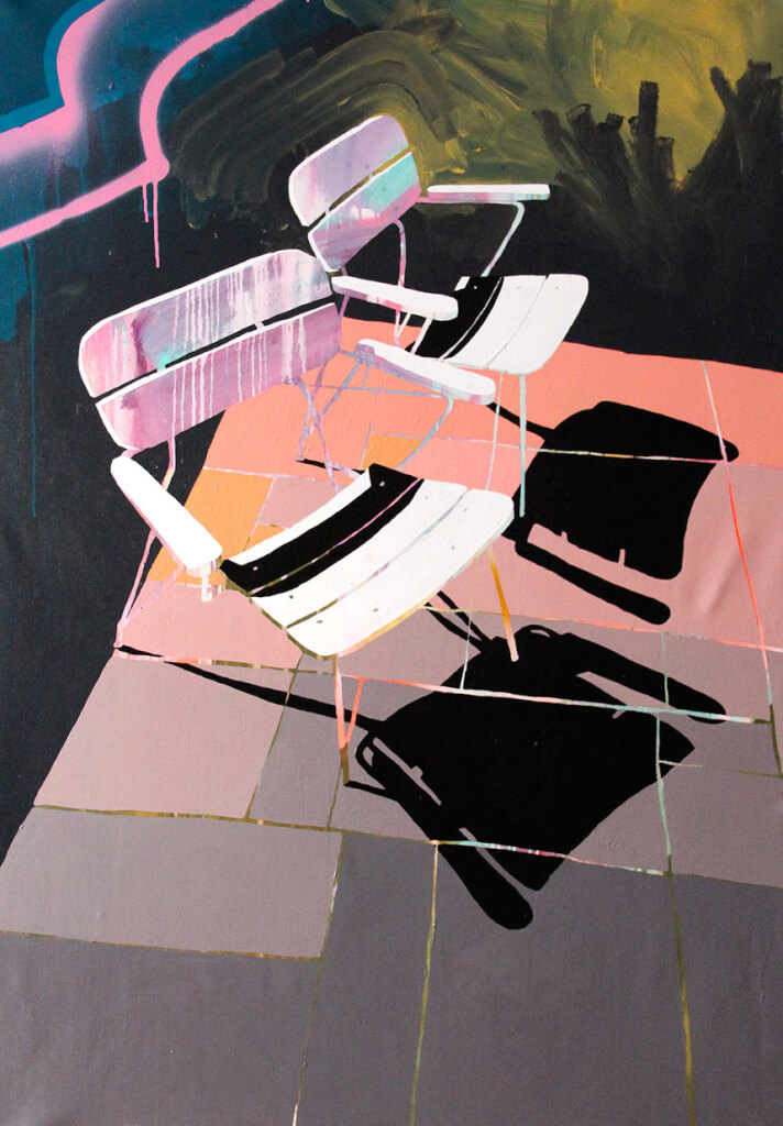 David Magila – Cadeiras, mesas, telhas e tijolos: fragmentos de uma imagem-paisagem em suspensão, por Taisa Palhares
