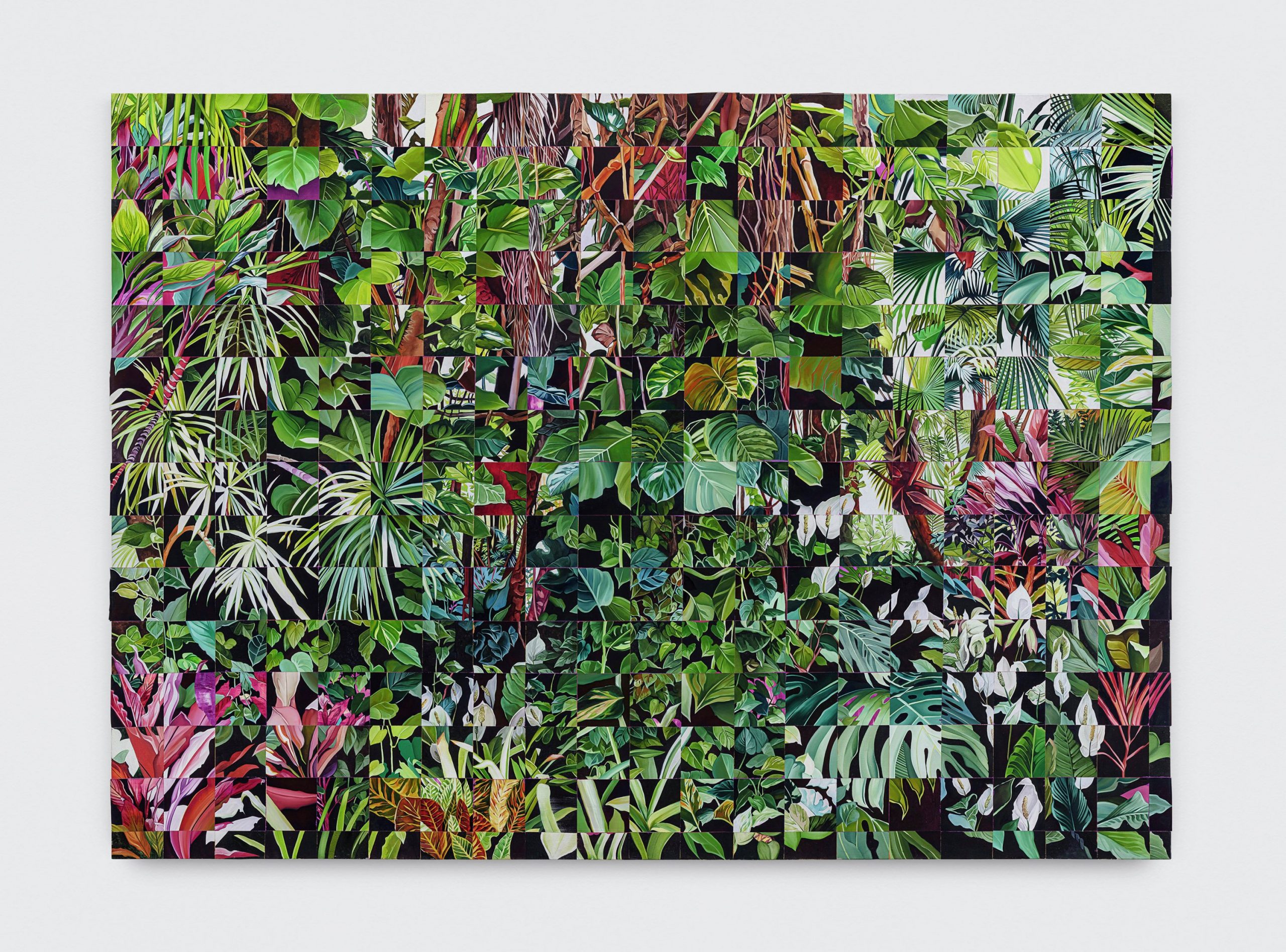 Sandra Mazzini, Floresta quadrangular, 2022, óleo sobre tela, 140x190 cm