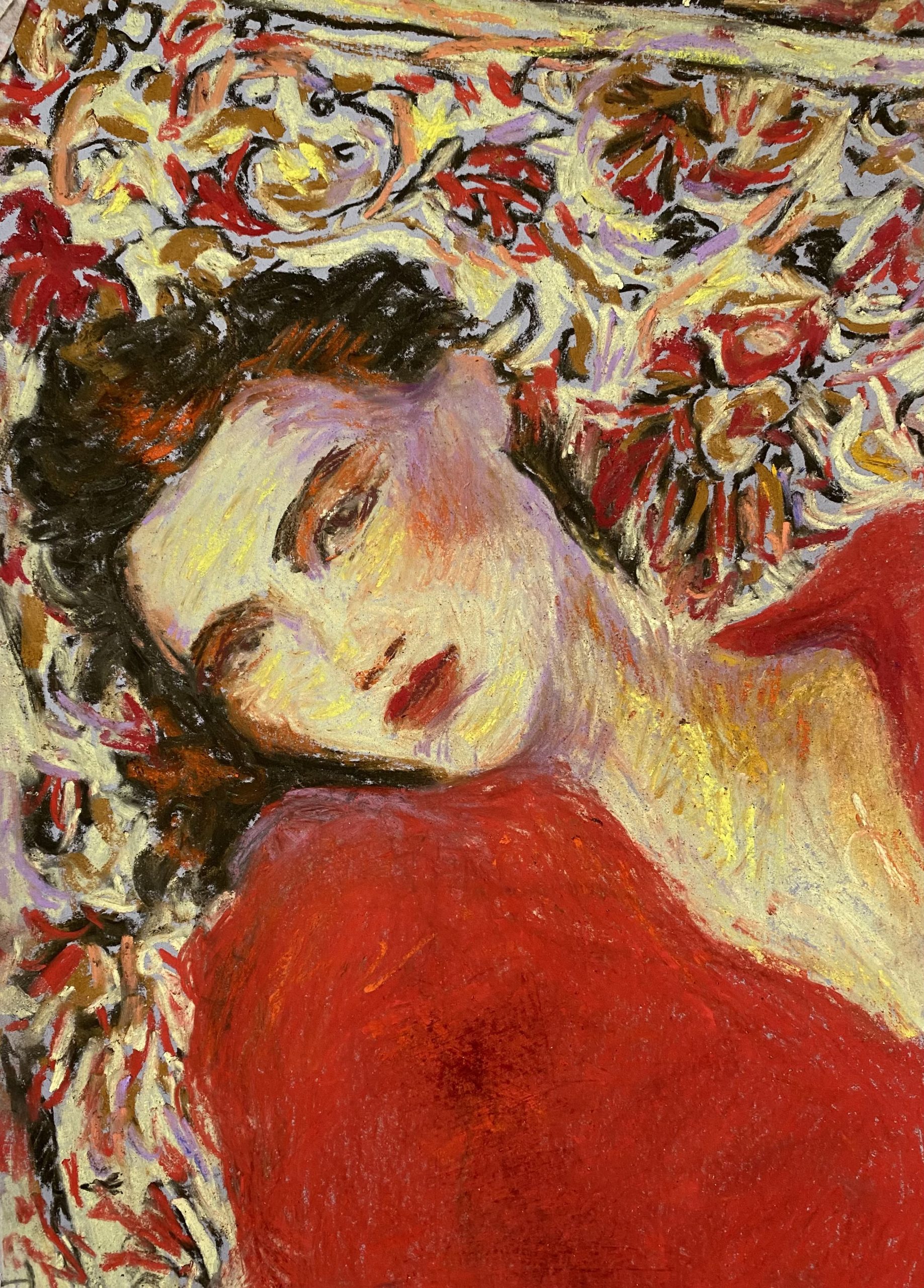 Giulia Bianchi_Imóvel e florida ou Bertha Young, 2022, giz pastel sobre papel, 21x30 cm