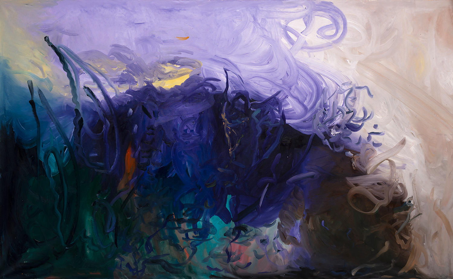 Paula Scavazzini, Montanha, 2022, óleo sobre tela, 168 x 276 cm 
